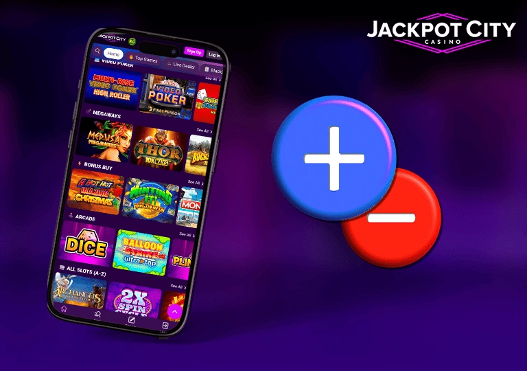 jackpot city pros and cons